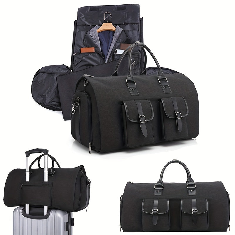 1pc large capacity Men's portable suit luggage storage bag for business trips pu nylon