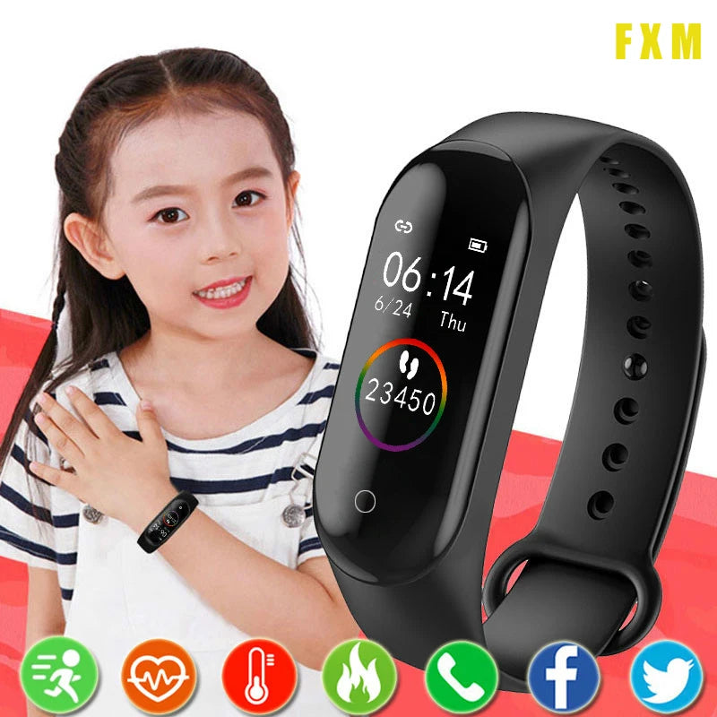 Smart Watch Orologi per bambini Bambini Per ragazze Ragazzi Bracciale sportivo Polsino per bambini Fitness Tracker Smartwatch Impermeabile