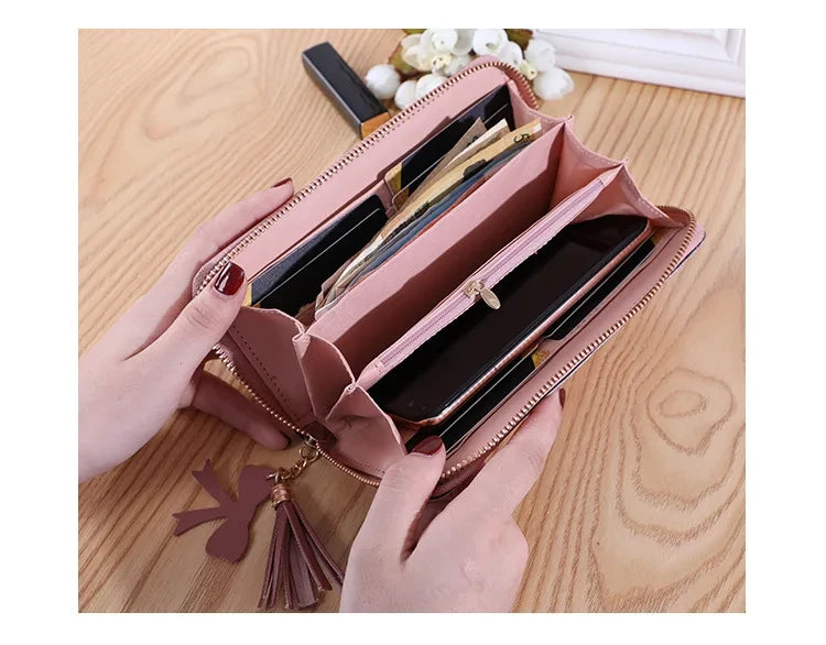 Fashion Women's Pu Leather Long Wallets Sequins Patchwork Glitter Wallet Coin Purse Female Wallets Girls Gifts Wholesale