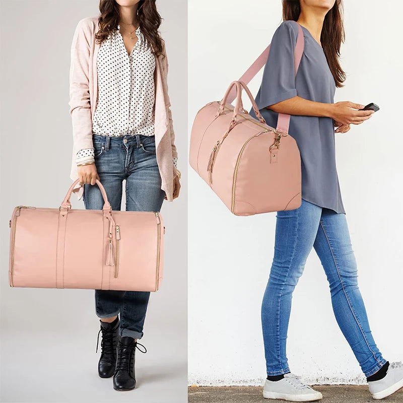 Polarshe Borsa da viaggio pieghevole da donna Borsa ad alta capacità Borsa di grandi dimensioni Borsa multifunzione pieghevole impermeabile e resistente all'usura