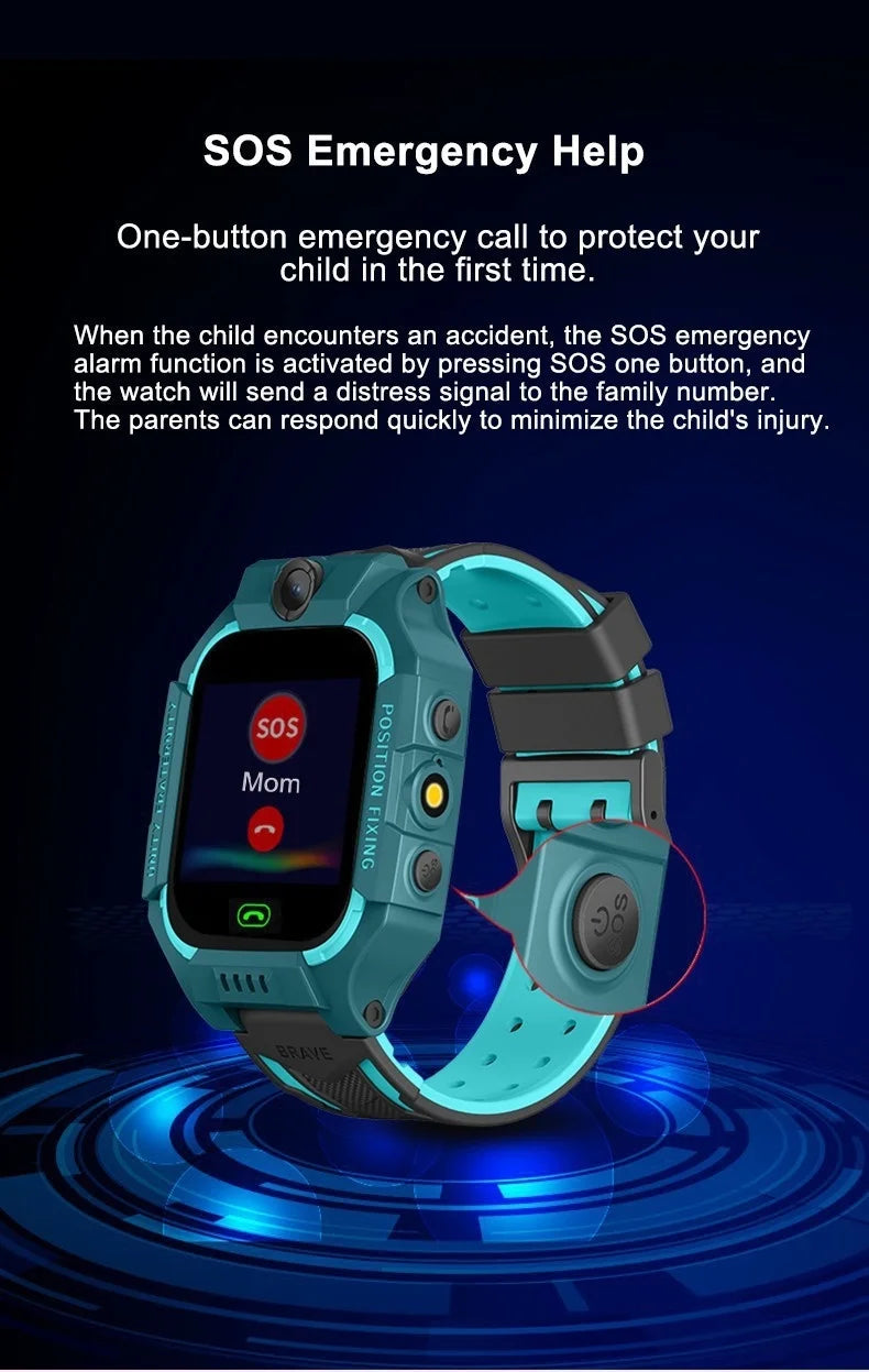 Smart Watch Studente Bambini Gps HD Chiama Messaggio vocale Smartwatch impermeabile per bambini Controllo remoto Foto Orologio maschile e femminile