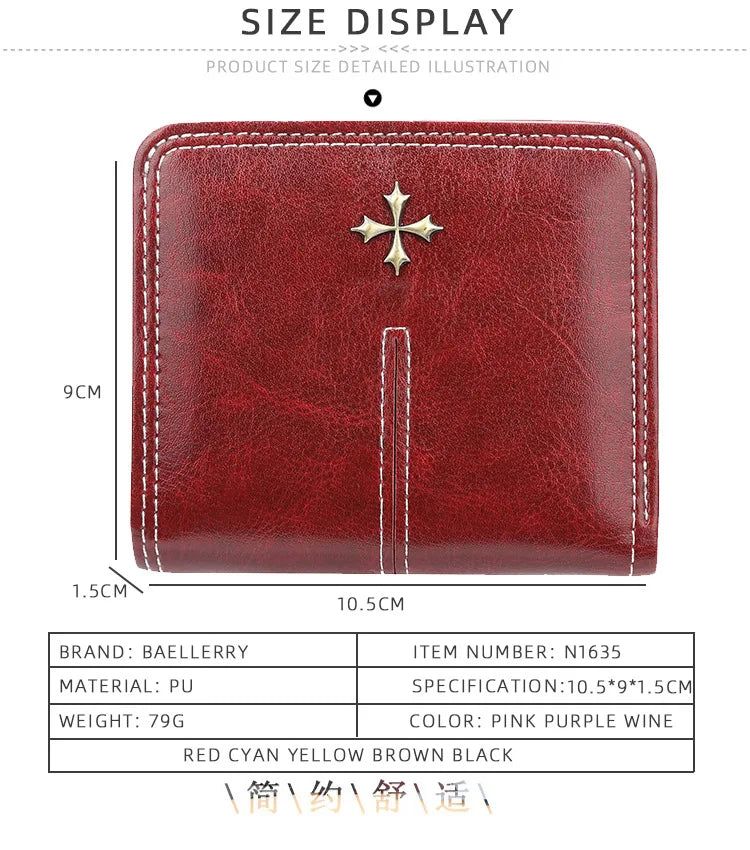 2024 Fashion Slim Women Wallets Mini Card Holder PU Leather Short Desigh High Quality Female Purse Coin Holder Women Wallets