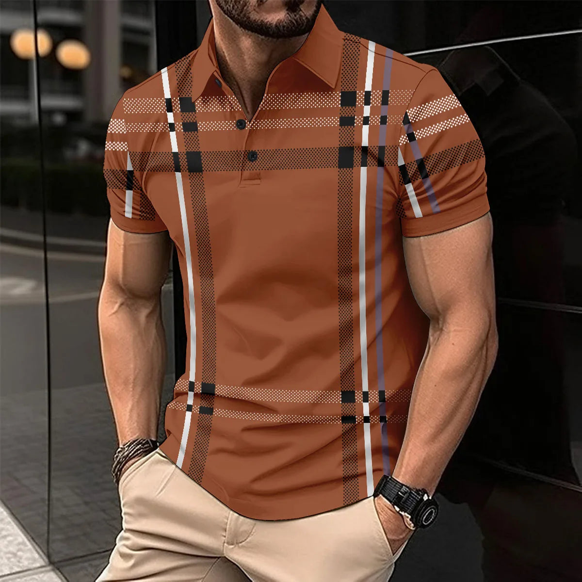 La polo a righe da uomo più venduta dell'estate, la maglietta casual da uomo comoda, la maglietta da uomo street style, il regalo perfetto per gli uomini