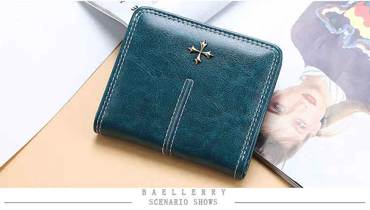 2024 Fashion Slim Women Wallets Mini Card Holder PU Leather Short Desigh High Quality Female Purse Coin Holder Women Wallets