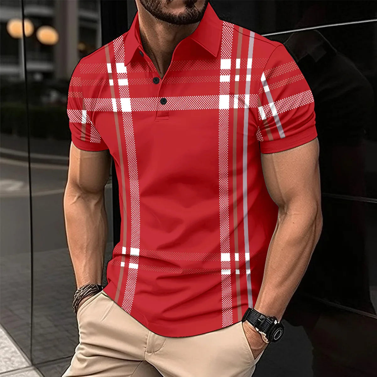 La polo a righe da uomo più venduta dell'estate, la maglietta casual da uomo comoda, la maglietta da uomo street style, il regalo perfetto per gli uomini