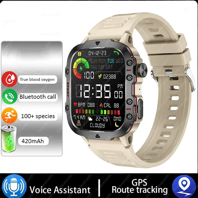 Smart Watch Sport Outdoor Chiamata Bluetooth Triplo codificatore di ossigeno nel sangue anti frequenza cardiaca 2025 SmartWatch impermeabile Android