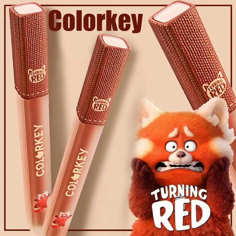 COLORKEY Cute Panda Film-forming Mirror Lipstick Long Lasting Non-Stick Velvet Matte Liquid Lipstick Beauty Lip Gloss Makeup