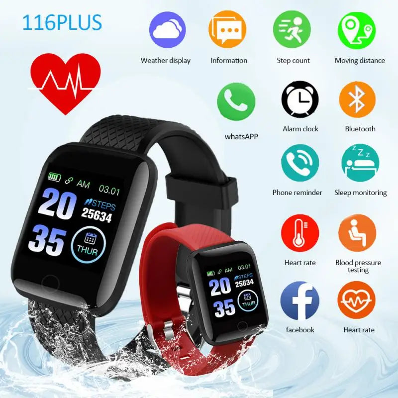 2022 116 PLUS Smart Watch uomo donna cardiofrequenzimetro fitness tracker orologio da polso chiamata Bluetooth Smartwatch sportivo impermeabile