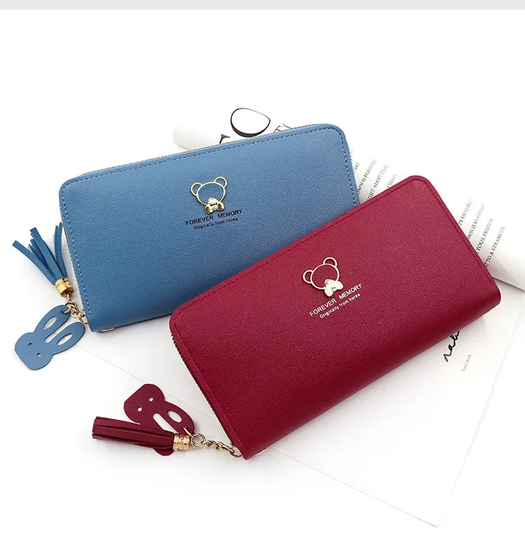 New Simple Women's Wallet Long Large Capacity Zipper Phone Bag Card Holder Female Purse Coin Pocket Wallet For Girls