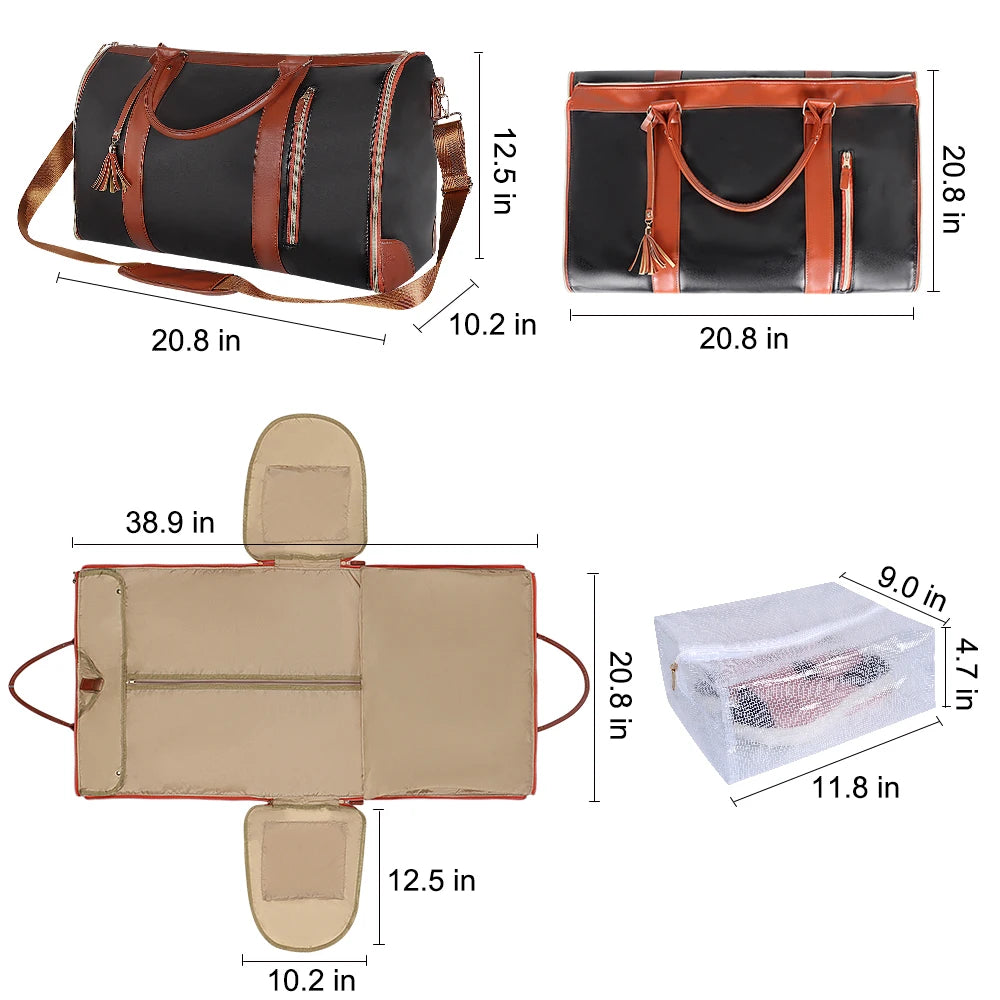 Polarshe Borsa da viaggio pieghevole da donna Borsa ad alta capacità Borsa di grandi dimensioni Borsa multifunzione pieghevole impermeabile e resistente all'usura