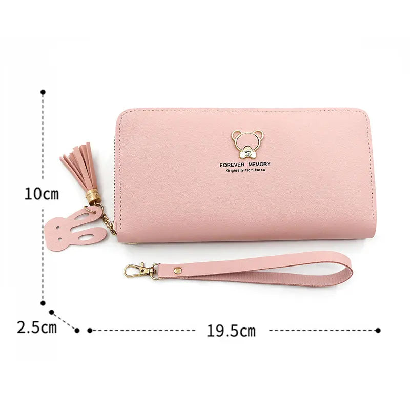 New Simple Women's Wallet Long Large Capacity Zipper Phone Bag Card Holder Female Purse Coin Pocket Wallet For Girls