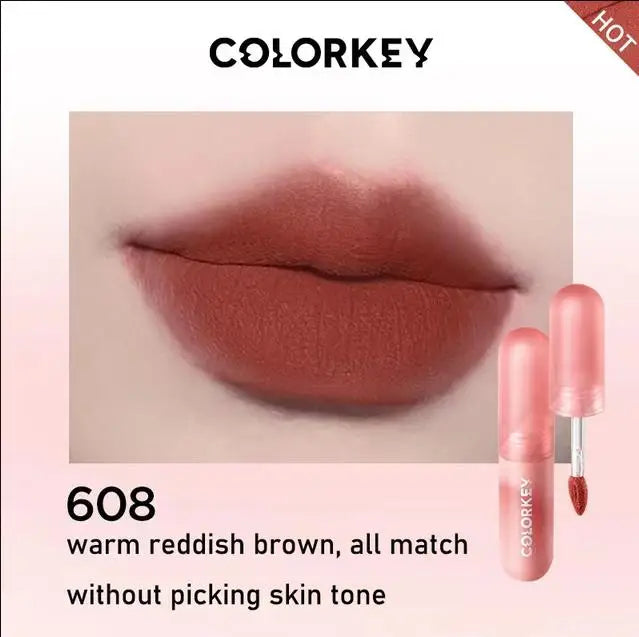 Liquid Lipstick Velvet Matte Lip Mud Easy to Wear Lip Makeup Cute Lip Tint Waterproof Women Beauty Cosmetics