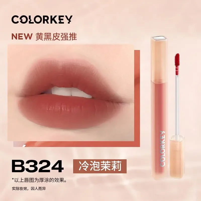 COLORKEY Cute Panda Film-forming Mirror Lipstick Long Lasting Non-Stick Velvet Matte Liquid Lipstick Beauty Lip Gloss Makeup