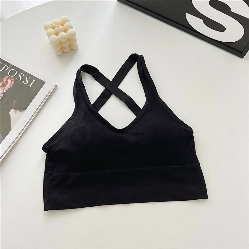 Reggiseno sportivo da donna senza cuciture ad alto impatto Reggiseno sportivo sexy da yoga Top fitness Intimo sportivo Reggiseno push-up Abbigliamento sportivo Bralette Donna