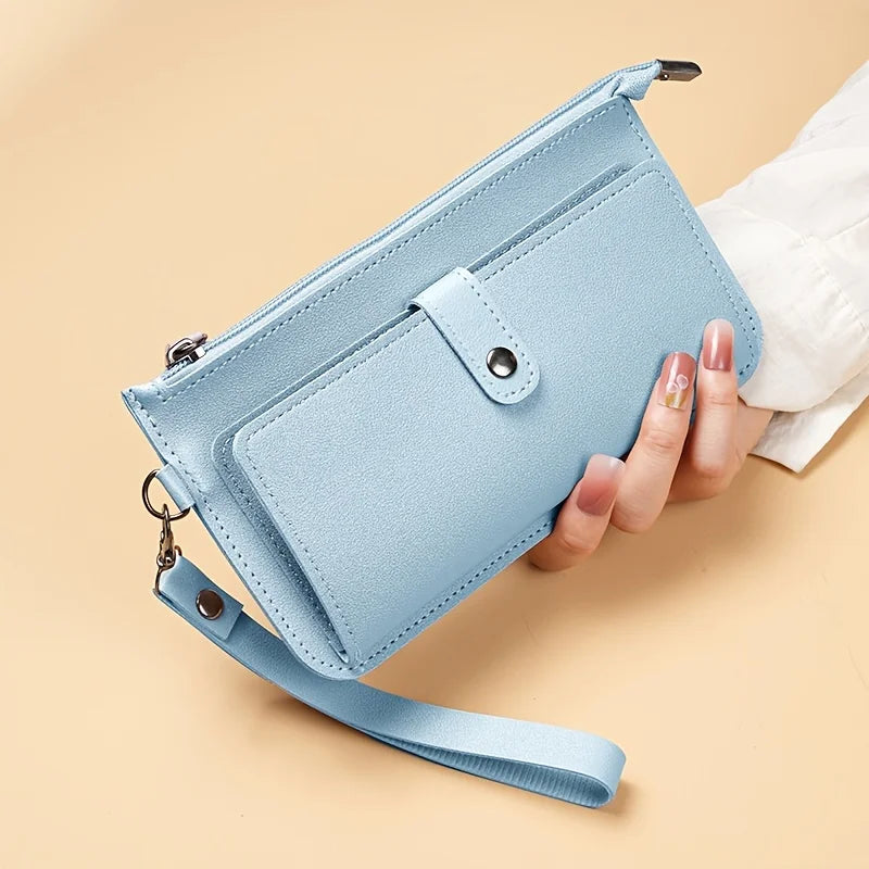 Factory direct new bag women's long multi-functional zipper multi-card clutch buckle zipper student wallet.