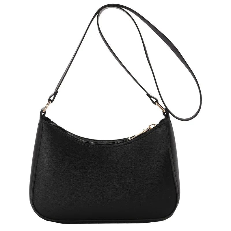 Women's Fashion Handbags Retro Solid Color PU Leather Shoulder Underarm Bag Casual Women  Handbags Designer Bag