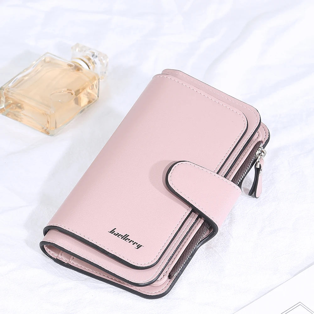 2024 Women Long Wallets Name Engraving Top Quality 15 Card Holders Classic Female Purse Zipper Brand Wallet For Women