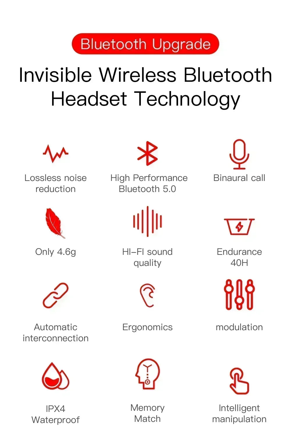 Auricolari Bluetooth TWS E6S Fone auricolare Bluetooth wireless auricolare con cancellazione del rumore con microfono cuffie per Xiaomi Redmi