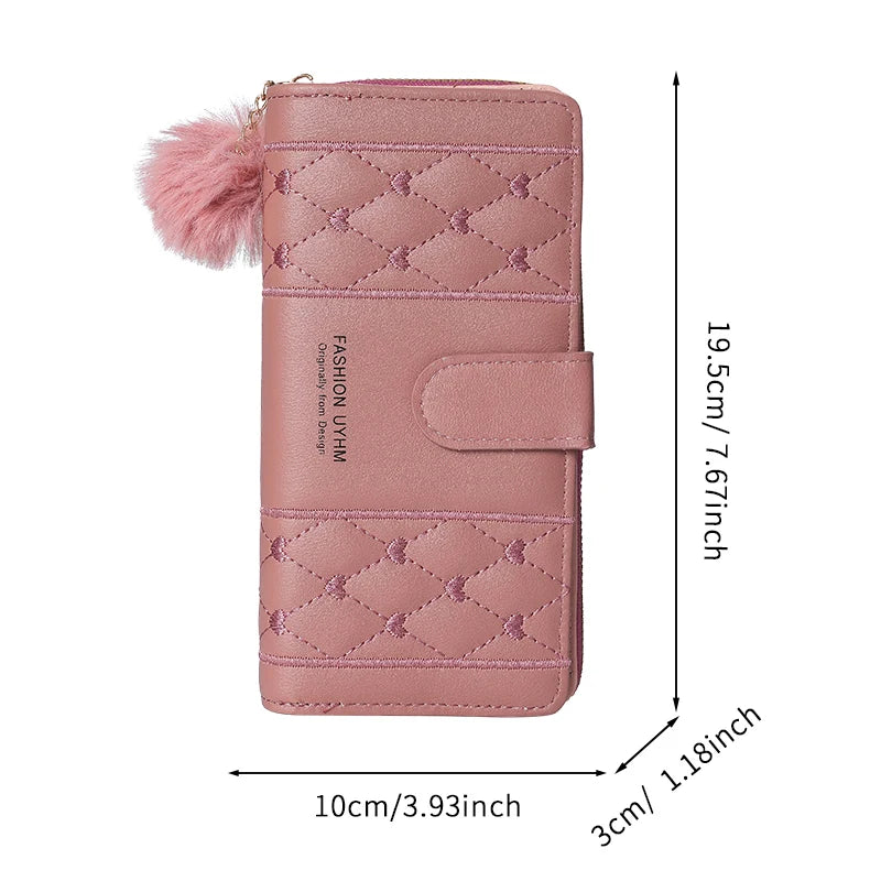 Women's wallets women's long 2024 new simple fashion single zipper large-capacity clutch bag wallet mobile phone bag tide