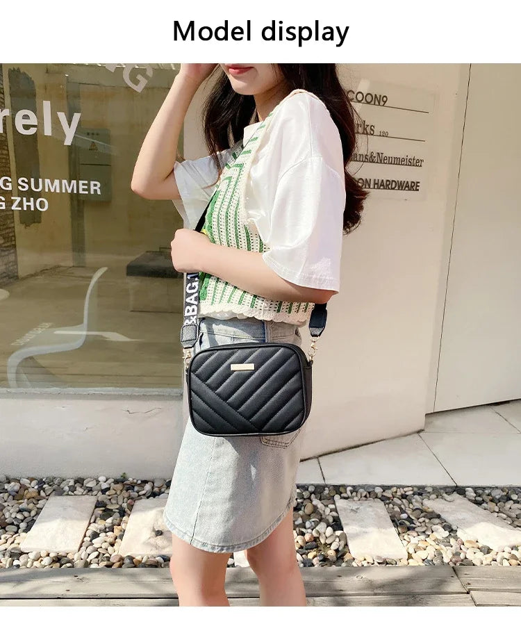 Fashion Women's Small Crossbody Bag PU Leather Messenger Bags Zipper Handbags Luxury Designer Purse Summer Travel Bag for Female