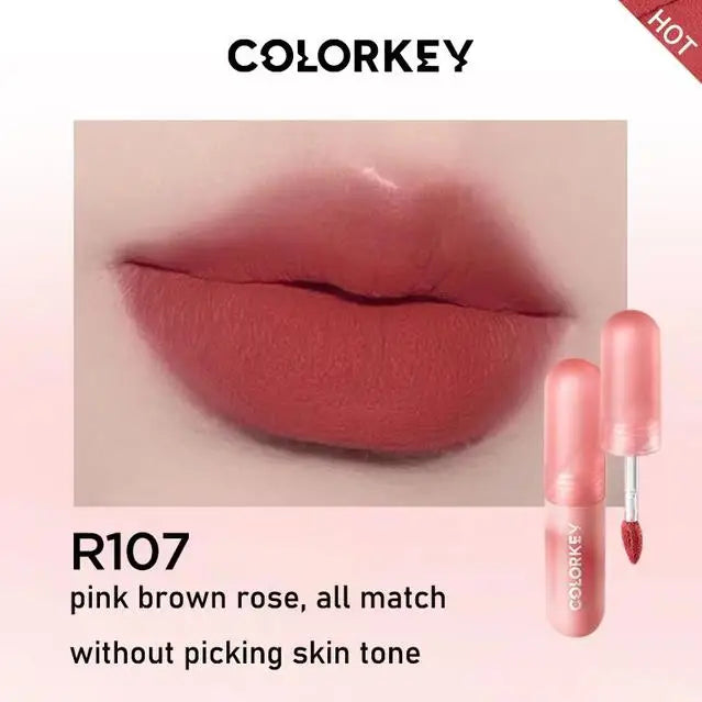 Rossetto liquido Velvet Matte Lip Mud Trucco labbra facile da indossare Tinta labbra carina Impermeabile Cosmetici di bellezza per donne