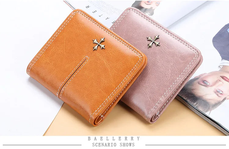 2024 Fashion Slim Women Wallets Mini Card Holder PU Leather Short Desigh High Quality Female Purse Coin Holder Women Wallets