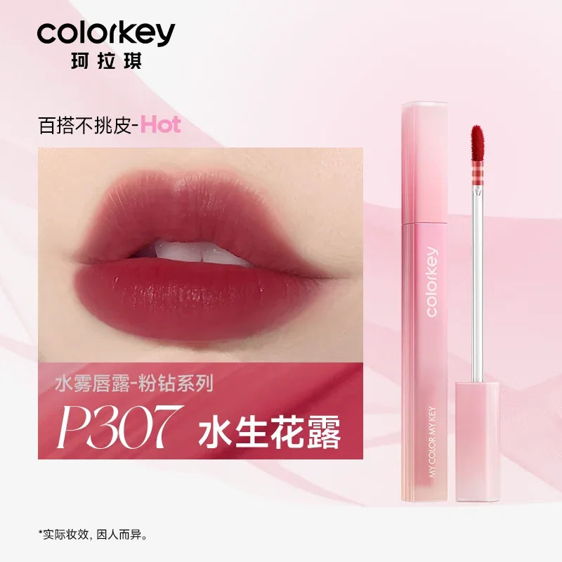 COLORKEY Cute Panda Film-forming Mirror Lipstick Long Lasting Non-Stick Velvet Matte Liquid Lipstick Beauty Lip Gloss Makeup