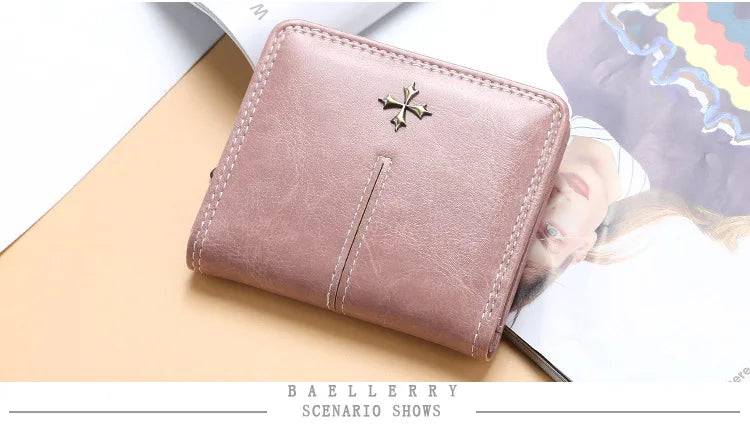 2024 Fashion Slim Women Wallets Mini Card Holder PU Leather Short Desigh High Quality Female Purse Coin Holder Women Wallets