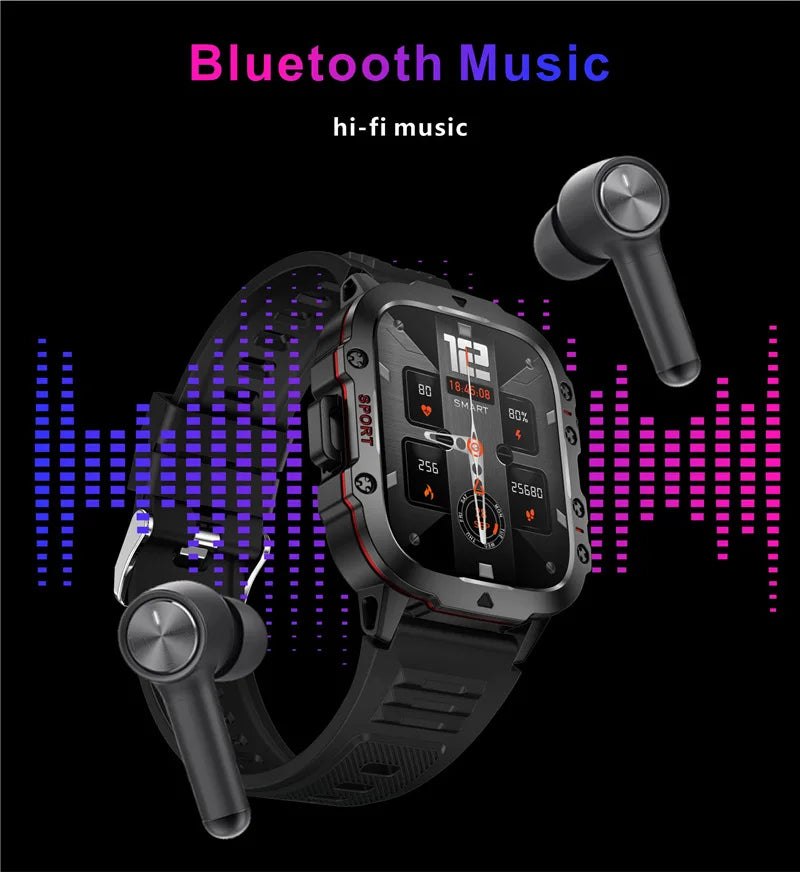 Smart Watch Sport Outdoor Chiamata Bluetooth Triplo codificatore di ossigeno nel sangue anti frequenza cardiaca 2025 SmartWatch impermeabile Android