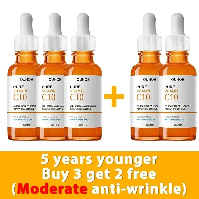 Vitamin C Wrinkle Remover Face Serum Lifting Firming Fade Fine Lines Anti-aging Essence Whitening Brighten Nourish Skin Care