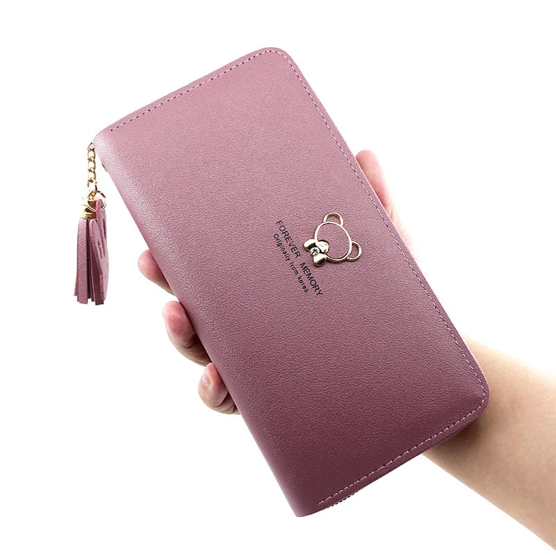 New Simple Women's Wallet Long Large Capacity Zipper Phone Bag Card Holder Female Purse Coin Pocket Wallet For Girls