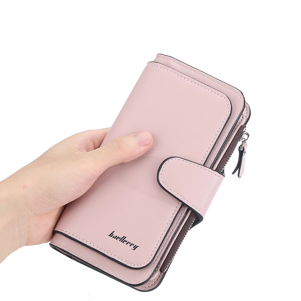 2024 Women Long Wallets Name Engraving Top Quality 15 Card Holders Classic Female Purse Zipper Brand Wallet For Women