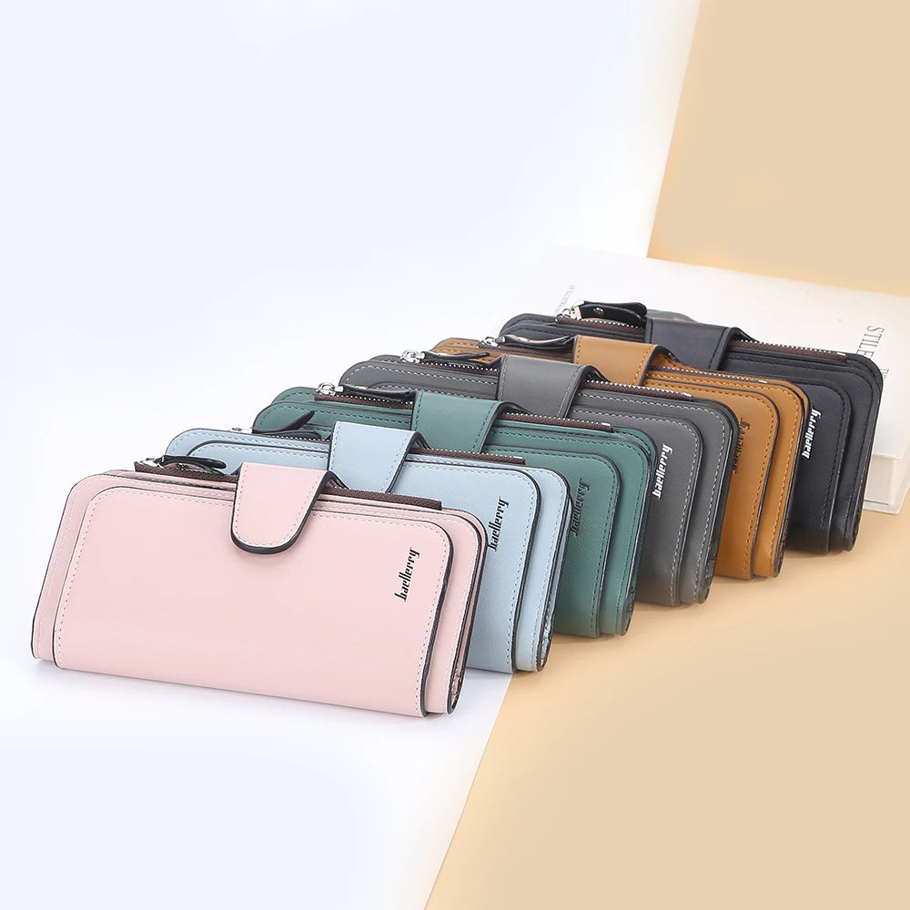 2024 Women Long Wallets Name Engraving Top Quality 15 Card Holders Classic Female Purse Zipper Brand Wallet For Women