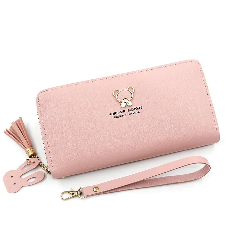 New Simple Women's Wallet Long Large Capacity Zipper Phone Bag Card Holder Female Purse Coin Pocket Wallet For Girls