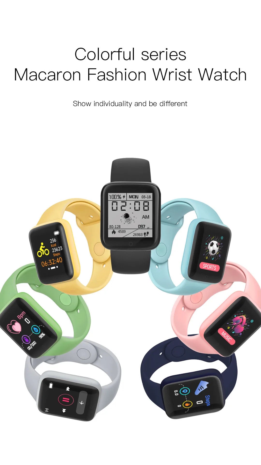 Orologi per bambini per ragazzi e ragazze Smart Sport Watch Orologio da polso elettronico digitale a LED da uomo Bluetooth Fitness relojes electronicos