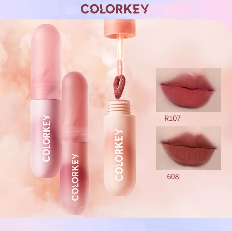 Liquid Lipstick Velvet Matte Lip Mud Easy to Wear Lip Makeup Cute Lip Tint Waterproof Women Beauty Cosmetics