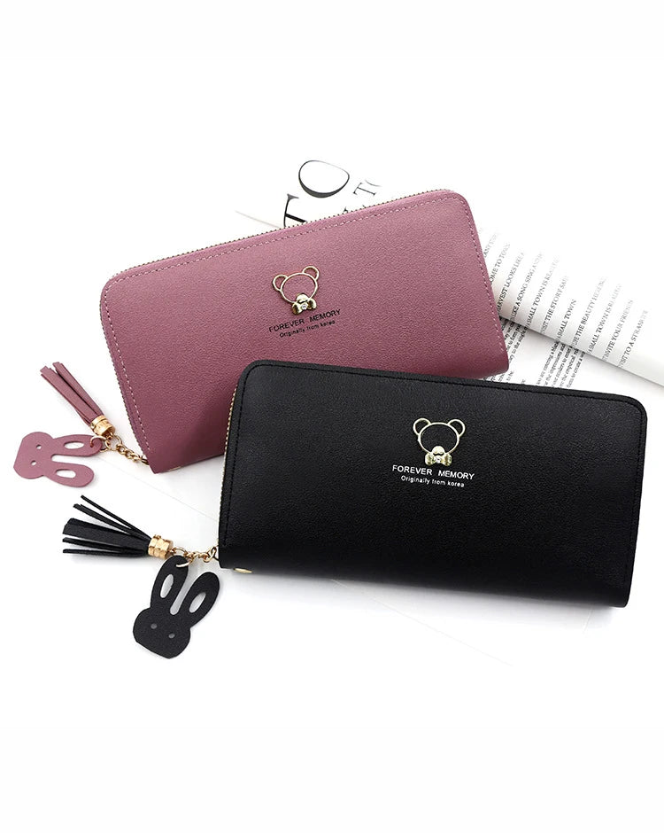 New Simple Women's Wallet Long Large Capacity Zipper Phone Bag Card Holder Female Purse Coin Pocket Wallet For Girls