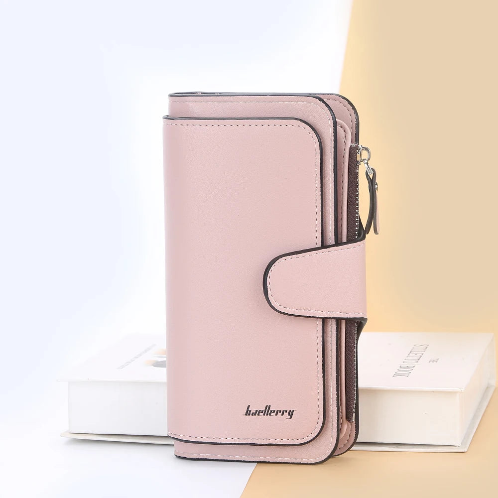 2024 Women Long Wallets Name Engraving Top Quality 15 Card Holders Classic Female Purse Zipper Brand Wallet For Women