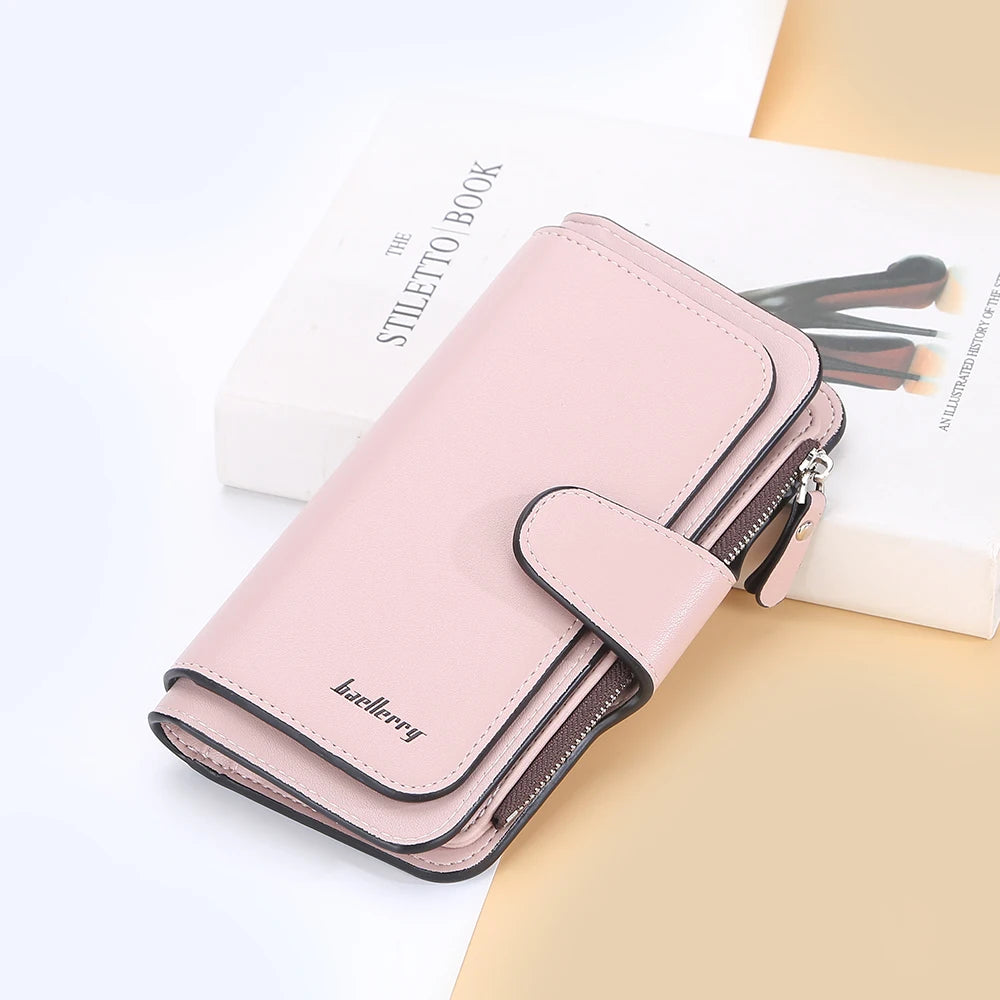 2024 Women Long Wallets Name Engraving Top Quality 15 Card Holders Classic Female Purse Zipper Brand Wallet For Women