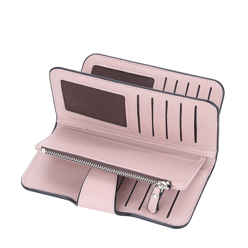 2024 Women Long Wallets Name Engraving Top Quality 15 Card Holders Classic Female Purse Zipper Brand Wallet For Women