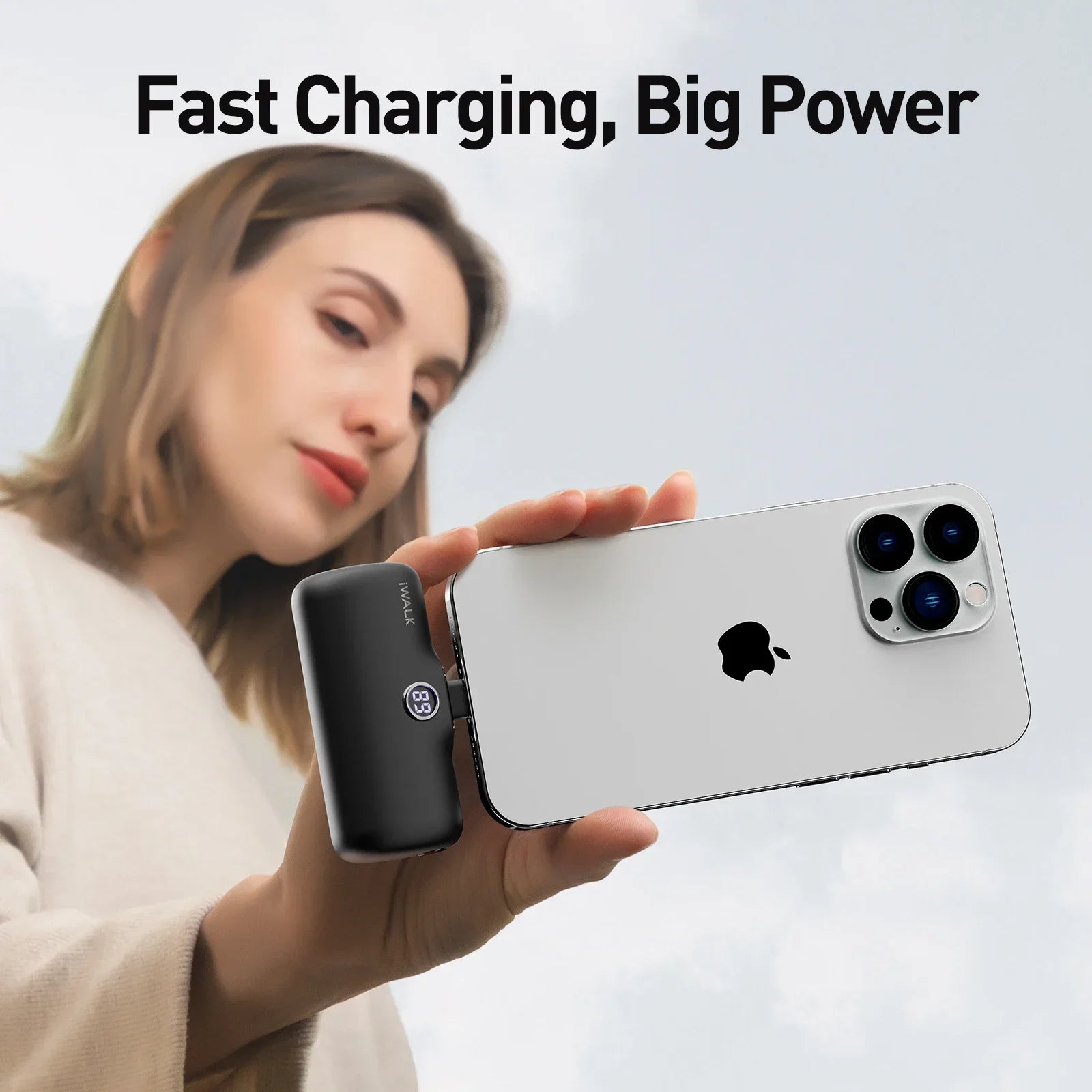 Caricabatterie portatile iWALK per iPhone Tutti i modelli: Mini 20W 4800mAh Power Bank wireless Batteria da viaggio a ricarica rapida Power Bank