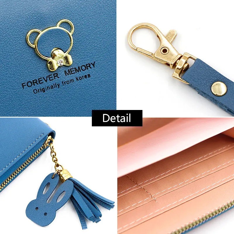 New Simple Women's Wallet Long Large Capacity Zipper Phone Bag Card Holder Female Purse Coin Pocket Wallet For Girls