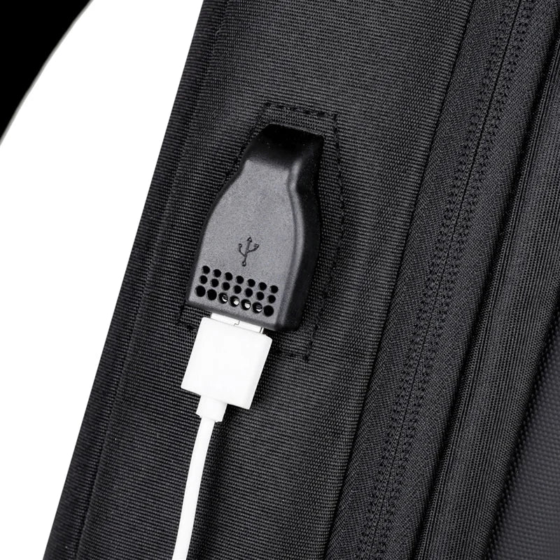 Zaini antifurto con lucchetto una combinazione con porta di ricarica USB Borsa a tracolla da viaggio per uomo d'affari di moda