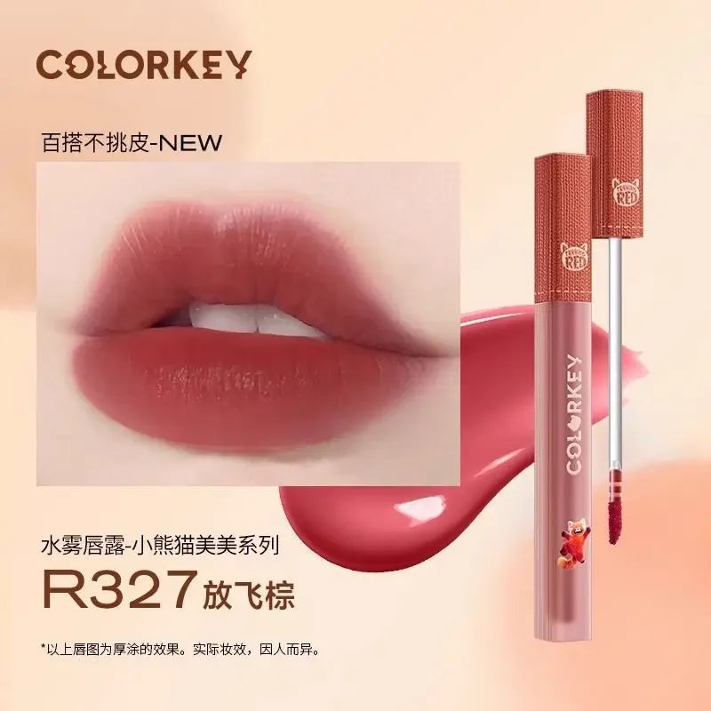 COLORKEY Cute Panda Film-forming Mirror Lipstick Long Lasting Non-Stick Velvet Matte Liquid Lipstick Beauty Lip Gloss Makeup