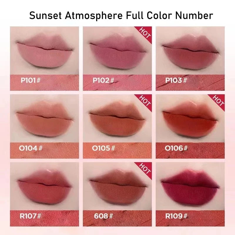 Liquid Lipstick Velvet Matte Lip Mud Easy to Wear Lip Makeup Cute Lip Tint Waterproof Women Beauty Cosmetics