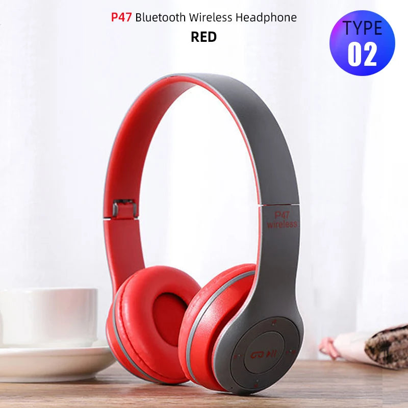 Auricolari sportivi pieghevoli HiFi Cuffie wireless Cuffie musicali Bluetooth Cuffie con bassi sopra l'orecchio con microfono Supporto scheda TF