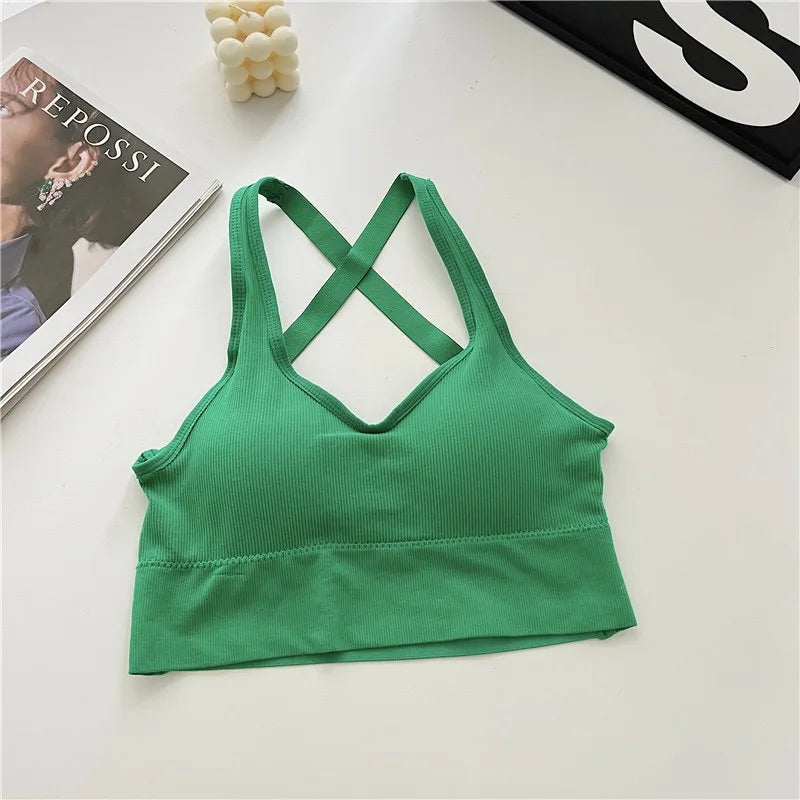 Women Sports Bra Seamless High Lmpact Sports Bra Sexy Yoga Fitness Top Sports Underwear Push-Up Bra Sportswear Bralette Female