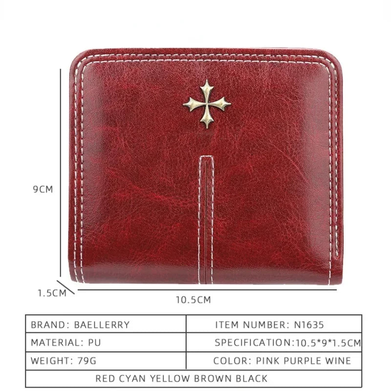 2024 Fashion Slim Women Wallets Mini Card Holder PU Leather Short Desigh High Quality Female Purse Coin Holder Women Wallets