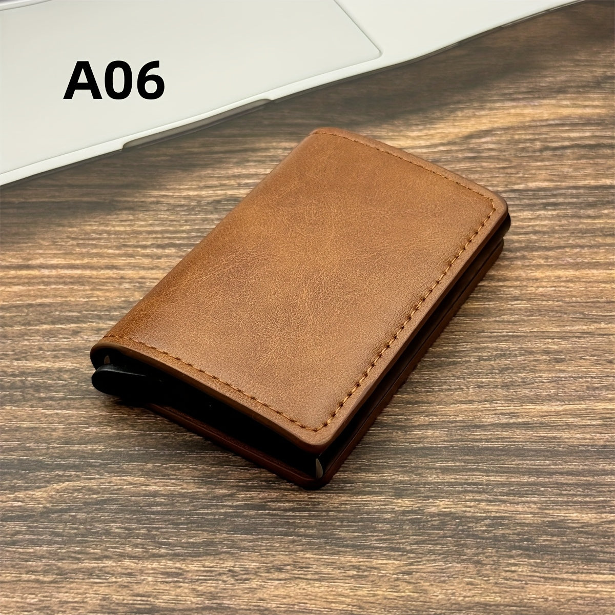 Men'S Anti-Theft And Anti-Magnetic Carbon Fiber RFID Aluminum Alloy Card Holder with 8 Card Slots, Minimalist RFID Wallet, Double-Fold Leather, Small Gift Box, Perfect for Dad'S Birthday Gift.